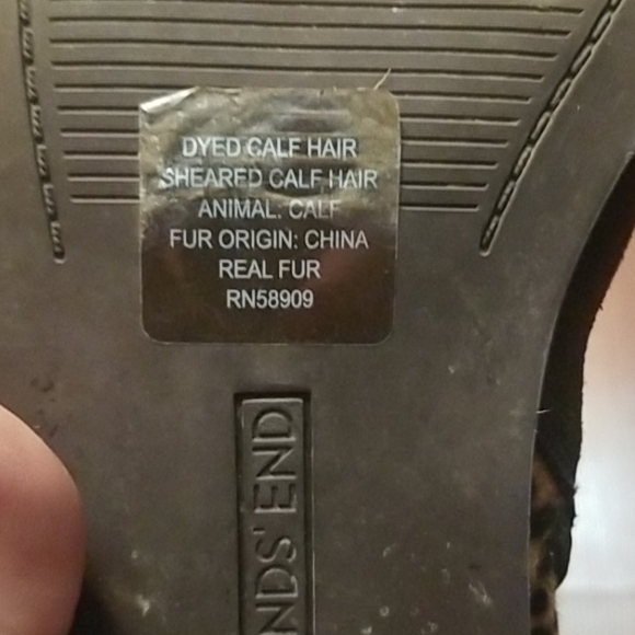 Brown Suede Calf Fur Booties - Picture 7 of 8